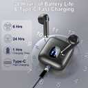 Wireless Earbuds Bluetooth 5.3 Earbuds Hi-Fi Stereo, 2024 Ear Buds with 4 ENC Mics, 3g Mini Bluetooth Headphones in Ear, 30H USB-C LED Charging Case, IP7 Waterproof Wireless Earphones for Android iOS