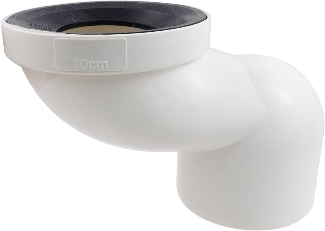 Full Flush Offset Toilet Flange Shift 10cm, Toilet Flange Offset Hose Connector Toilet Change Place Extension for Drain Pipe Connection