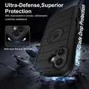 for iPhone 16 Case with Screen Protector,Heavy Duty 3-Layer Military Grade Drop Protection Cases,Full Body Shock-Absorbing Dust Proof Rugged Bumper Phone Cover for Apple 16 6.1" (Black)