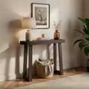 Plank+Beam Solid Wood Console Table, 36 Inch, Sofa Table, Narrow Entryway Table for Hallway, Behind The Couch, Living Room, Foyer, Easy Assembly, Walnut