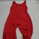 Women Rompers Jumpsuits Leotards Bodysuit One Piece Tank Top Outfit Tummy Control Workout Jumpers Body Suits (Large, Red)