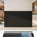 Art3d Wainscoting Panels, Beaded Polystyrene Wall Board for Interior Wall Dcor, 79.3 Wide X 40.7 high, Covers 22.38 sq.ft, Black