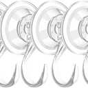 4 pack Suction Cup Heavy-Duty HookLarge Clear Reusable Wreath Vacuum Hookuse for Windows Tiles Glass Smooth Doors and Mirrors to Hang Bags Coats Umbrellas kitchenware and Christmas Wreaths