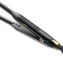 Pencil Flat Iron 3/10'' Small Flat Irons for Short Hair,Pixie Cut & Bangs,Hair Straightener for Edge with LED Display,Travel Mini Hair Straightener with Dual Voltage,Auto Shut OffBlack