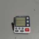 Digital Dual Kitchen Timer, 3 Channels Countdown Triple Timer for Cooking, Magnetic Memory-Preset Large Display Adjustable Alarm Volume, Multi Times Management, 3A Battery Included, White