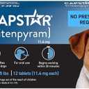 Capstar(nitenpyram) for Dogs Fast-Acting Oral Flea Treatment for Dogs 2-25 lbs, Vet-Recommended Medication Tablets Start Killing in 30 Minutes, 12 Doses, Best By 04.2027