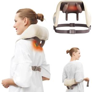 Neck Massager for Pain Relief Deep Tissue,5D Kneading Massage Pillow for Neck, Back, Shoulder with Heat, Gifts for Women Men Mom Dad