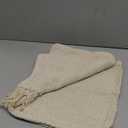 DII Woven Basic Tabletop Collection Chevron Table Runner, 15x72, Off-White