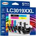LC3019XXL Ink Cartridge Replacement for Brother LC3019 LC3019XXL LC3017 Work with Brother MFC-J5330DW MFC-J6930DW MFC-J6530DW MFC-J5335DW MFC-J6730DW Printers (2BK/C/M/Y,5-Pack)