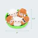 Emotional Support Highland Cows by Relatable, Cuddly Plush Toys and Stuffed Animals, Includes 5 Plushies with Basket, Cozy Holiday Stocking Stuffer and Gift for Kids