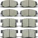 8pcs Ceramic Front Rear Brake Pads Fit For 2005 2006 Honda CR-V, for 2012 2013 2014 2015 2016 Honda CR-V FWD ONLY