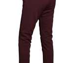 Plaid&Plain Men's Stretch Dress Pants Slim Fit Skinny Suit Pants 7101 Burgundy, 38Wx28L