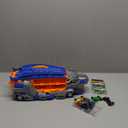 13 in 1 Dinosaur Toys for Kids 3-6, Carrier Truck Race Track Toddlers Toys, Foldable Track Playset,Dinosaur Truck with 12 Die-Cast Racing Car Toys, Xmas Gifts for Boys Girls (Blue)