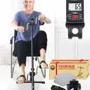 Pedal Exerciser Bike Hand Arm Leg and Knee Peddler Adjustable Fitness Equipment for Seniors, Elderly Home Pedal Exercise Bike for Total Body, with Gift Box & Monitor