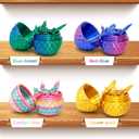 4 Pack 3D Printed Dragon Egg - Easter Basket Stuffers, Small Egg with Wings Dragon Inside, 3D Printed Fidget Toys, Surprise Toys for Gift, Desk Executive Pet