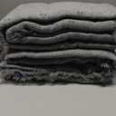 HOMERILLA Sectional Couch Covers for Sectional Sofa L Shaped Sofa Cover Blanket 2 Pieces L Shape Furniture Protector for Pets Dogs (Dark Grey, XX-Large)