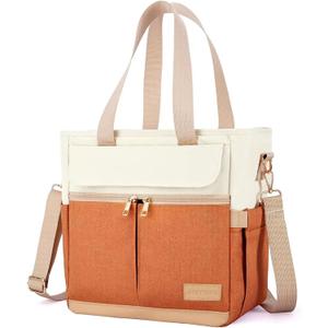 JOYHILL Lunch Bag for Women, Lunch Tote Leakproof Insulated Lunch Box with Shoulder Strap, Adult Reusable Lunch Cooler Tote Bags for Work Picnic Camping Beach (ORANGE)