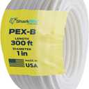 SharkBite 1 Inch x 300 Feet White PEX-B, PEX Pipe Flexible Water Tubing for Plumbing, U880W300