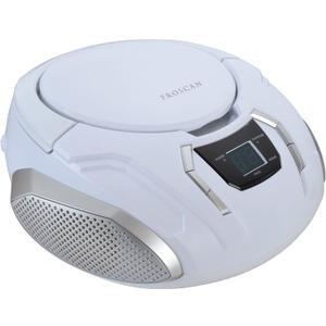 Proscan Elite Portable CD Boombox with AM/FM Radio - White