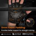ATERCEL Premium Leather Workout Gloves for Men and Women, Suitable for Weightlifting, Gym, Cycling (Black, Small)