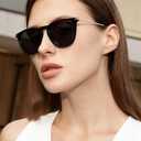 CARFIA Retro Lightweight Polarized Sunglasses for Women UV Protection, Square Ladies Sunnies Outdoor Driving Eyewears CA32R (1. Tortoise Frame Grey Lens)