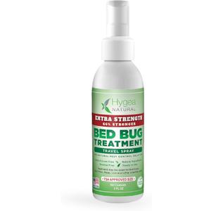 Extra Strength Bed Bug & Mite Natural Travel Spray,TSA Approved Size, Child & Pet-Friendly, Stain & Odor Free, for Hotel, Suitcase, Backpack, Shoes, 66% Stronger Natural Formula(3oz)