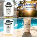 W3EC40AC Filter Tank Bottom, Fit for EC40AC Hayward Perflex Extended-Cycle DE Pool Filter 20 Sq. Ft. - Replace EC40 Filter Base Tank Housing Body with Flow Diffuser & Check Valve