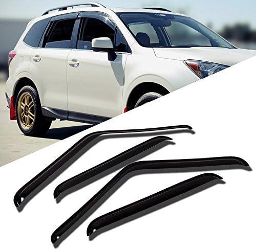 TuningPros WD-778 Tinted Smoke Out-Channel Window Visor Deflector Rain Guard 4-pc Set (Made for Acura ILX 2013-2015)