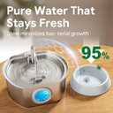 Cat Water Fountain Stainless Steel: 108oz/3.2L Cat Fountain for Drinking - Pet Water Fountain Inside - Automatic Dog Watering Dispenser Bowl - Pet Feeding & Watering Supplies - Water Level Window