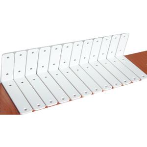 12 Pack - L 6" x H 4" x W1.5, 5mm Thick White L Shelf Bracket, Iron Shelf Brackets, Metal Shelf Brackets, Floating Shelf, Shelf Supports with Screws
