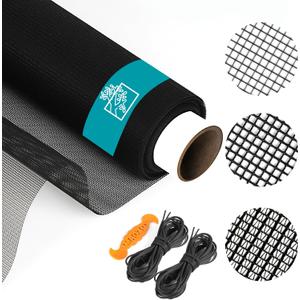 Window Screen,28x32Mesh High Visibility Window Screen Mesh Roll,37.4IN x 16.4FT Polyester Screen Replacement Repair Kit for Window, Door,Patio,Porch