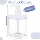 FoldTier 16 Oz Pump Bottle with Massage Lotion Holster Refillable Plastic Bottles Adjustable Single Holster Wide Mouth Jar Style Empty Pump Bottles Dispenser for Oil Lotion Massage Shampoo Conditioner