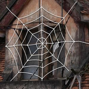 KatchOn, Spider Web Halloween Decorations - 8Ft, Rope | Halloween Decorations Outdoor, Indoor | Spider Web Decoration for Outdoor | Summerween Party