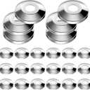 Honoson 48 Pieces 1/2 Inch Escutcheon Plates Pipe Covers Chrome Plated 304 Stainless Steel Escutcheon Flange Plumbing Cover Plates for 5/8 Inches OD Copper, PEX, PVC Pipe Wall Covers