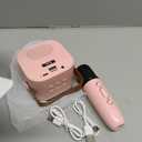 CscyyAmz Mini Karaoke Machine for Kids Girls Boys - Birthday Gifts for Ages 4 5 6 7 8+ Year Old - Portable Bluetooth Speaker with 2 Wireless Microphone - Kids' Instrument Accessories - Pink