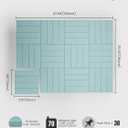Bumusty Large Cork Board Alternative-48 x 36" Felt Bulletin Board Tiles, with 30 Pushpins, 70 Adhesive Tabs, Bold-Stripe 12-Pack, Cork Boards for Office Push Pin Board Felt Board-Aqua Blue