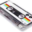 FAteamll Case for Galaxy S22 Shockproof Scratchproof with TPU Soft Bumper Retro Cassette Tape Case Compatible with Samsung Galaxy S22