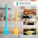 HAUSHOF Silicone Basting Pastry Brush, Heat Resistant Pastry Brush Set, One-Piece Design, Perfect for Baking, Grilling, Spreading Oil, Butter, BBQ Sauce, or Marinade, Dishwasher Safe