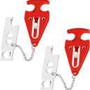 Portable Door Lock for Hotel Home Apartment, Door Blocker Security No Drill Door Lock for Privacy and Safety Portable Safety Locks for Kid Women -2 Pack