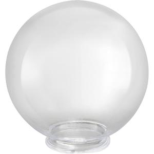 Aspen Creative 28002-60-11, 8" Clear Acrylic Replacement Lamp Post Globe with 3-3/4" Twist Lock Neck
