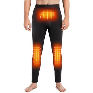 Foiueyga Heated Underwear Pants for Men with Battery Pack Fleece Heated Thermal Pants Electric Heating Base Layer Bottoms XL