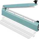 Flexzion Impulse Sealer 20 Inch (500mm) 750W Heat Sealer Machine with Adjustable Heating Mode, No Warm Up Needed, Portable Bag and Seal Impulse with Replacement Element Grip and Teflon Tape