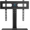 PERLESMITH Universal TV Stand Table Top TV Base for 32 to 60,65 inch LCD LED OLED 4K Flat Screen TVs-Height Adjustable TV Mount Stand with Tempered Glass Base,VESA 400x400mm,Holds up to 88lbs,PSTVS15