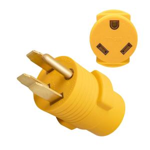 NEMA 14-50P to TT-30R RV Adapter, 50 Amp Male to 30 Amp Female RV Plug Adaptor Connector, 30 Amp RV Adapter for RV, Camper, and Generator, Durable Plug for Outdoor Adventures