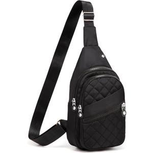 Xsecnua Crossbody Sling Bag Small Sling Backpack, Cross Body Bag Chest Bag for Women Men Travel Hiking Daypack, 11.2" x 6.1" x 3.2"