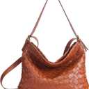YONGLEE ARTEE Large Capacity Woven Handbag Shoulder Crossbody Bag with Zipper Adjustable Lightweight for Women