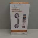 LEVERLOC Grab Bars for Bathtubs and Showers 2 Pack Suction Grab Bar, Heavy Duty 12 Inch Shower Handle Removable Bath Handrails for Seniors and Elderly, Bathroom Safety Grip No Drilling Waterproof Grey (Gray)