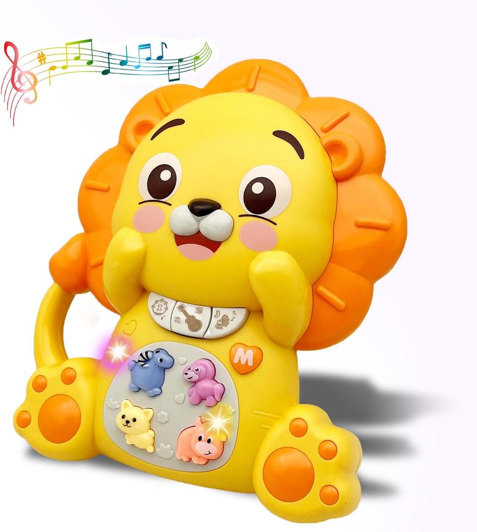 Musical Toys for 1 Year Old Boys and Girls, Baby Light Up Piano Keyboard Musical Toys for Toddlers 1-3, Early Learning Educational Infant Toys, 1 Year Old Baby Boy Girl Toys Gifts (Lion)