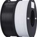 Creality 3D Printer Filament Bundle 4KG, 4 Pack 1kg Spool(2.2lbs) 1.75mm PLA Filament Bulk +/- 0.02mm, for Most FDM 3D Printers, White and Black