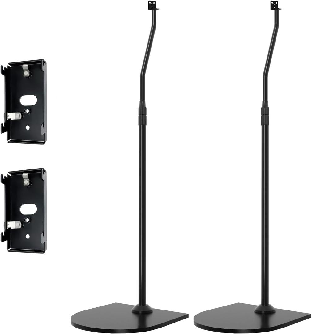Adjustable Height Speaker Stand Pair for Bose with Cable Management, for WB-50 II,UFS-20 II,UTS-20 II,CM520, Lifestyle 600, CineMate II,Lifestyle SoundTouch,Acoustimass Series Floor Speaker Stands